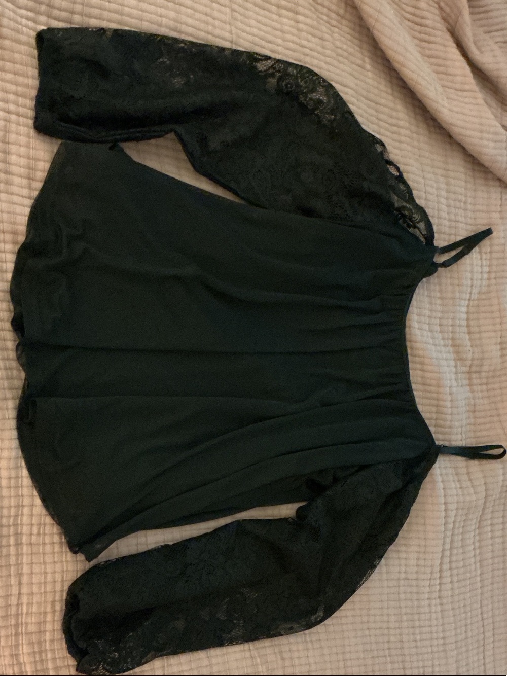 Maurices Black Lace-Sleeve Camisole